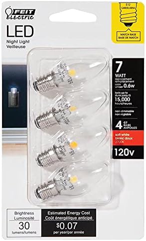 B&P Lámpa® E12 Gyertyatartót Alap Csomag 4 LED-es Éjszakai Fény, Izzók, 4 Watt Egyenértékű