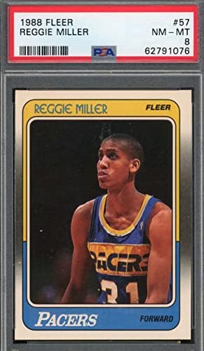 Reggie Miller 1988 Fleer Kosárlabda Újonc Kártya RC 57 Osztályozott PSA 8
