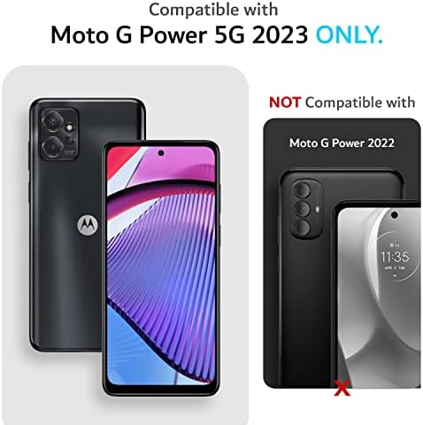 TUDIA DualShield Markolat Motorola Moto G Hatalom 5G Esetben (2023), [MergeGrip] Katonai Dual Layer Ütésálló