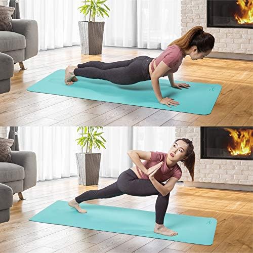 C. Park Fitness TPE Jóga Szőnyeg Szíj - 4mm Extra Vastag Yoga Mat - Kétoldalas Csúszásmentes Jóga Szőnyeg,