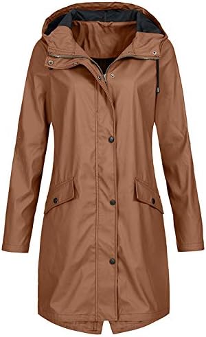 Eső Kabátok Női 2022 Plus Size Hosszú Ujjú Vízálló Sportruházat Kabát Kapucnis Cipzáras Fel Plus Size