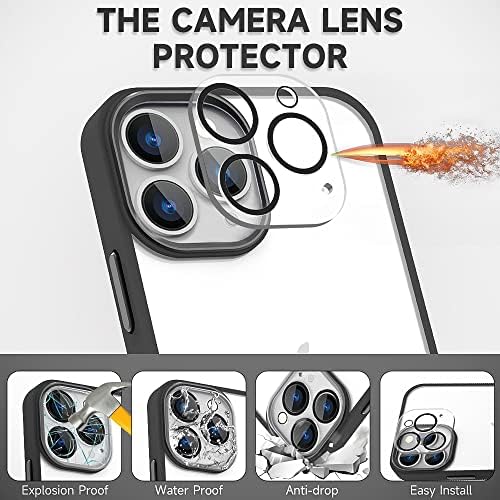 YESPURE Tervezett iPhone 13 Pro Max Esetében,HD Edzett Üveg kijelző Védő fólia + Kamera Lencséjét Védő