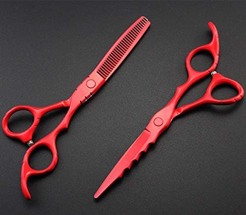 Hajvágó Olló, 6 inch Előkelő 440c vörös hajat vágni ollóval beállított vágási borbély alkotó eszközök