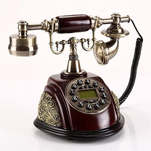 GaYouny Retro Vezetékes Telefon Működik Világszerte Vezetékes Telefon Fémből Asztal Otthoni Iroda Ház