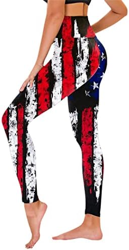 Amerikai Zászló Leggings Has Ellenőrzési Amerikai Zászló Harisnya Nadrág Rugalmas, Kényelmes Fitness Futó